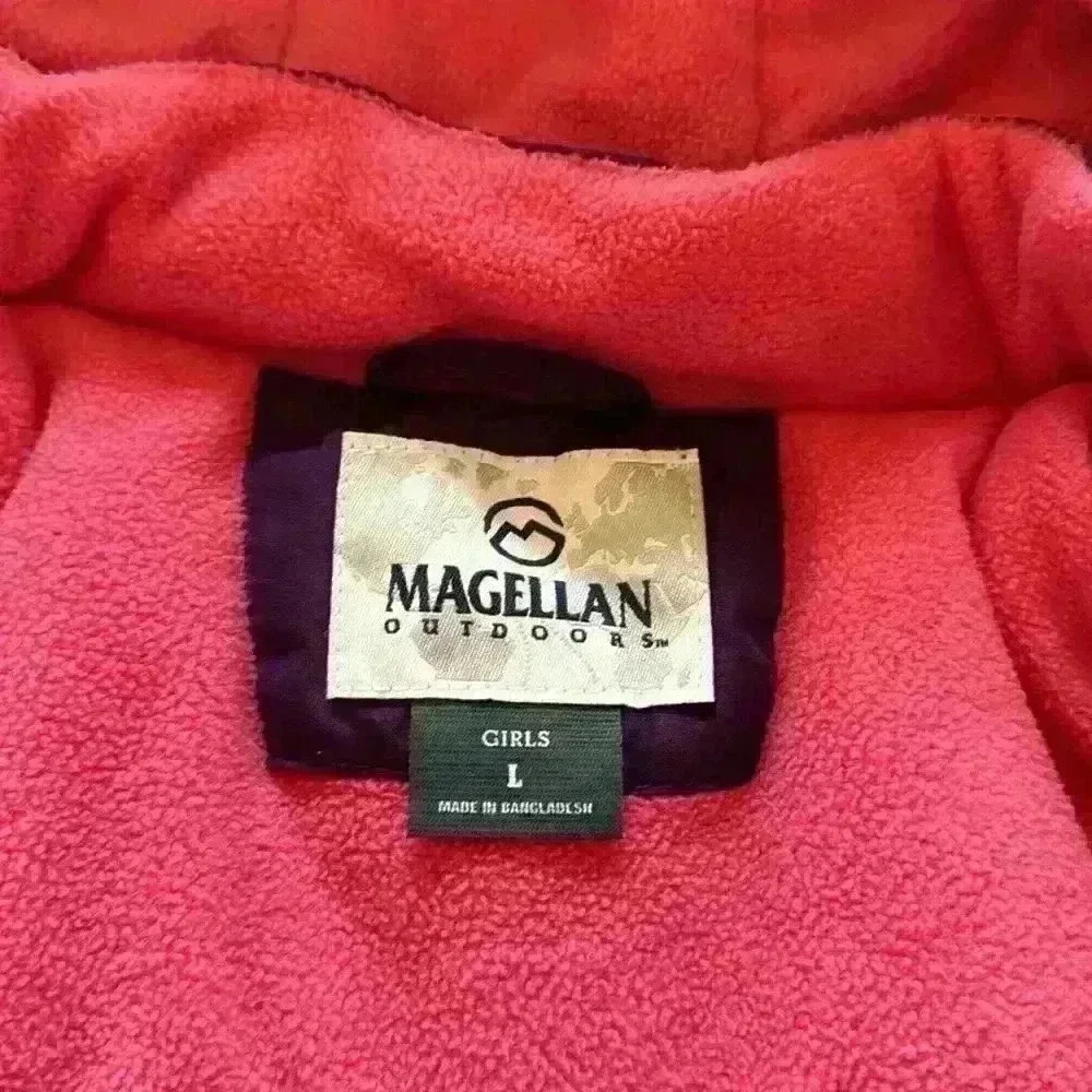 Magellan Dual Coat Winter Ski Jacket Pink Purple Hooded Girl's Size Large - Picture 2 of 7
